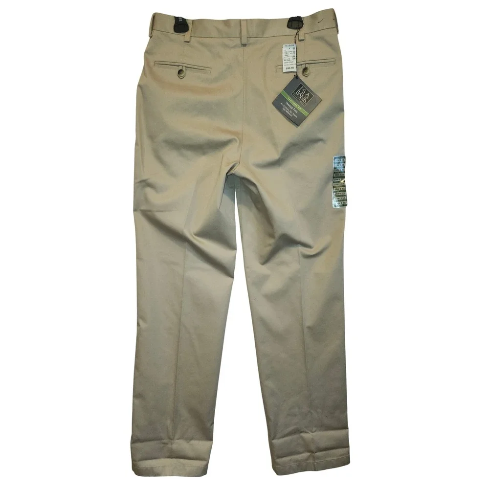 Jos. A. Bank Traveler's Collection Khaki Chinos Tailored Fit 33x32 1450-00841